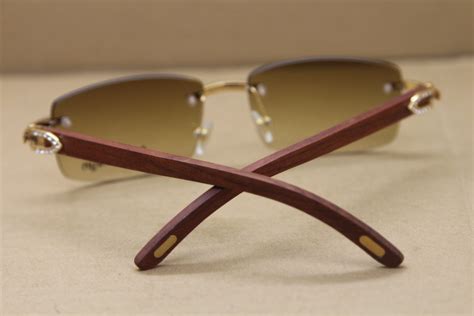 diamonds wood grain cartier glasses